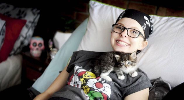 Hannah Rye, 15, was diagnosed with an aggressive form of bone and tissue cancer, Ewing sarcoma, two years ago.
