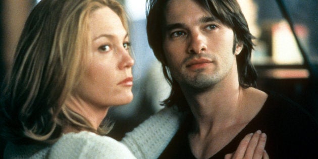 Diane Lane and Olivier Martinez in the 2002 movie 'Unfaithful'. (Photo by 20th Century-Fox/Getty Images)