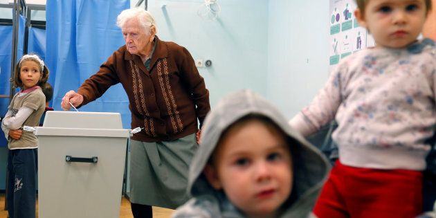Hungarians vote in a referendum on the European Union's migrant quotas in the village of Roszke near the Serbian border, Hungary, October 2, 2016.