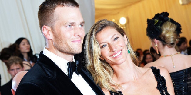 NEW YORK, NY - MAY 05: Tom Brady (L) and Gisele Bundchen attend the 'Charles James: Beyond Fashion' Costume Institute Gala at the Metropolitan Museum of Art on May 5, 2014 in New York City. (Photo by Mike Coppola/Getty Images)