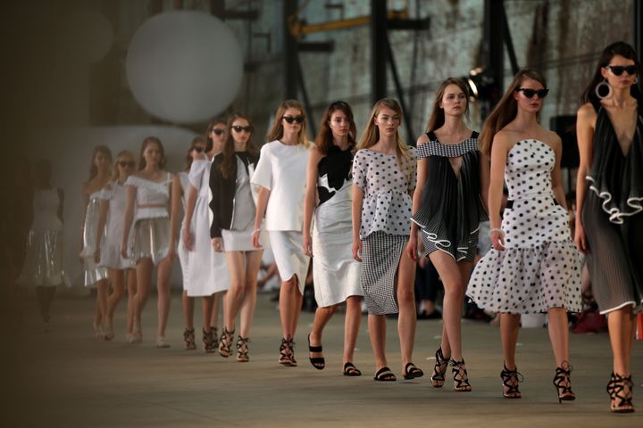 SYDNEY, AUSTRALIA - MAY 17: Models walk the runway during the By Johnny show at Mercedes-Benz Fashion Week Resort 17 Collections at Blacksmith's Workshop on May 17, 2016 in Sydney, Australia. (Photo by Caroline McCredie/Getty Images)