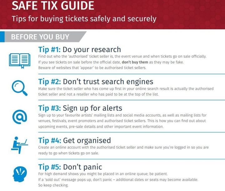 Follow these tips when buying tickets.