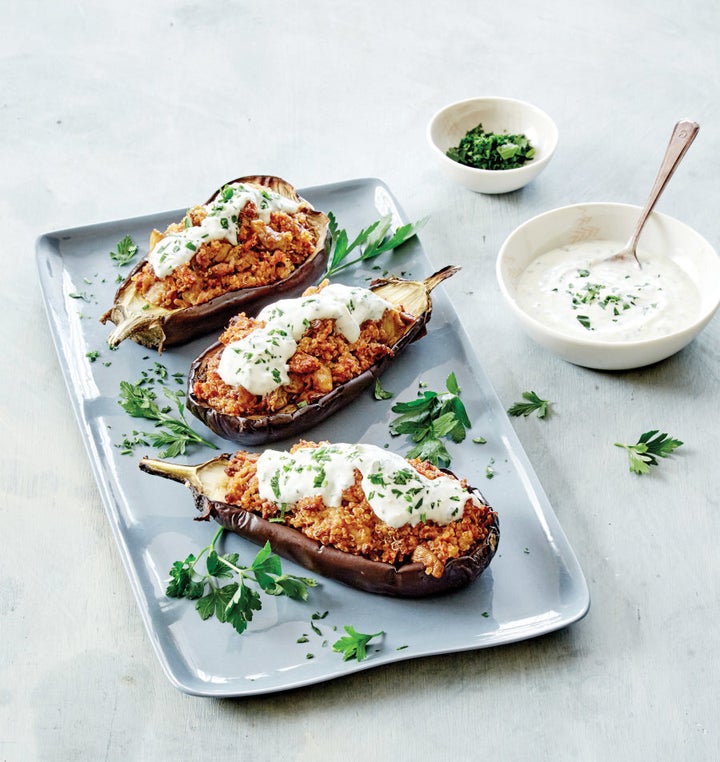 This beautiful eggplant dish is reminiscent of Greek Moussaka.