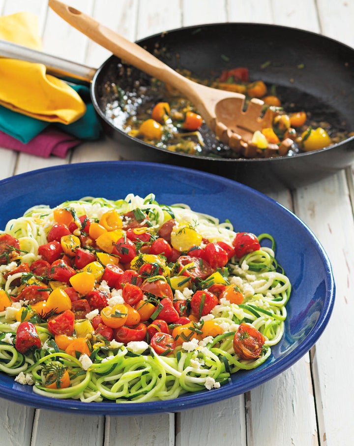 If pasta makes you feel bloated, zucchini noodles are a great alternative.