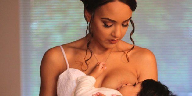 Bride Emma Coleman reminds us that breastfeeding is a full-time job. 