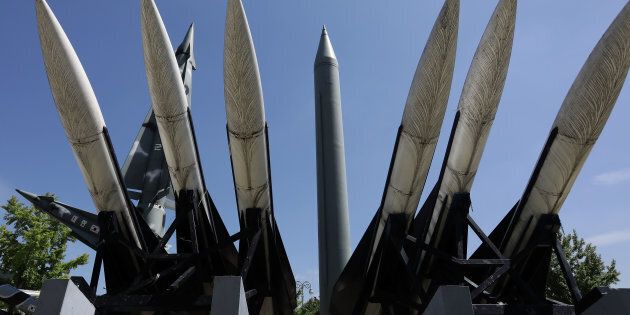 A North Korea Scud-B missile displayed at the Korea War Memorial Museum.