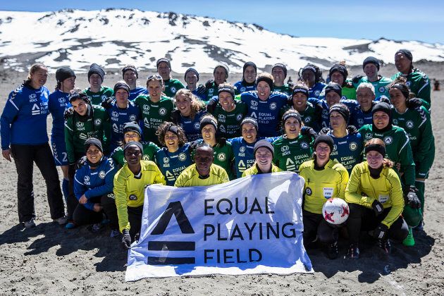 Around thirty women competed in the full-length soccer match at an altitude of 5,714 metres -- 2000 metres higher than the world's highest international soccer pitch, the Estadio Hernando Siles in Bolivia.