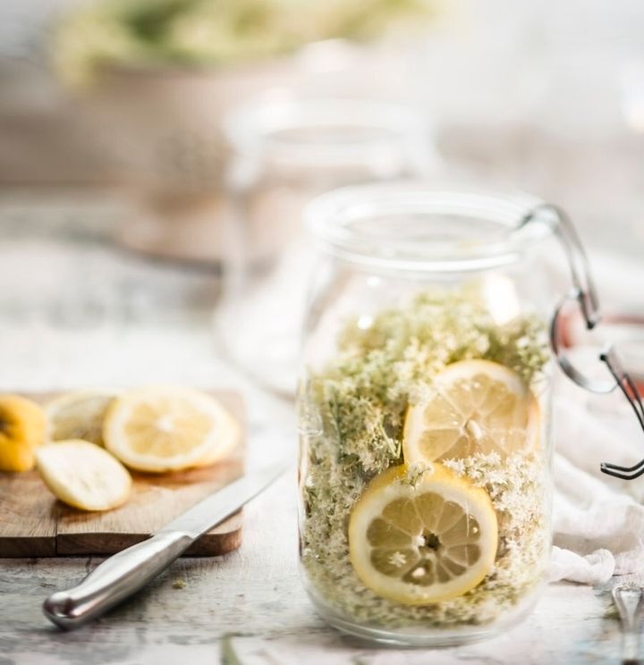 Elderflower cordial is a great non-alcoholic alternative to enjoy with a cheese platter.