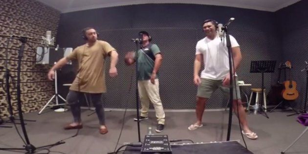 The Koi Boys singing Meghan Trainor's 'All About That Bass'.