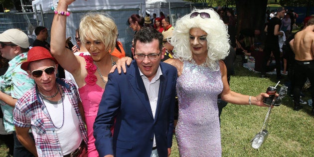 Daniel Andrews at Midsumma Festival, a celebration of the LGBTI community, in Victoria in January