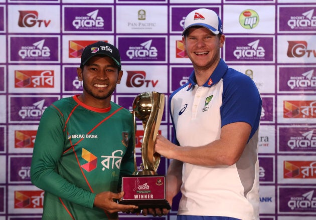 The captains before this match. Who could have predicted the result?