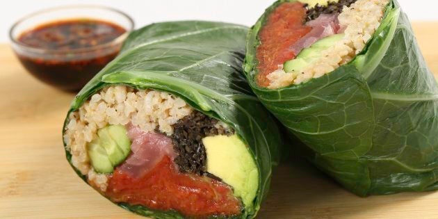 Fresh & Co's Tomato Sushi Wrap with hijiki, cucumber, avocado, rice, cilantro and wasabi