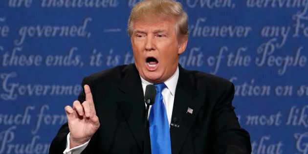 Republican U.S. presidential nominee Donald Trump speaks during the first debate with Democratic U.S. presidential nominee Hillary Clinton at Hofstra University in Hempstead, New York, U.S., September 26, 2016. REUTERS/Lucas Jackson