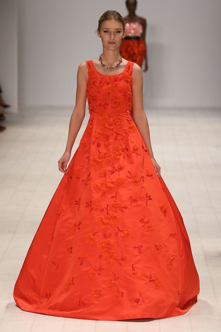 SYDNEY, AUSTRALIA - MAY 20: A model walks the runway during the Oscar de la Renta show, presented by Etihad Airways, at Mercedes-Benz Fashion Week Resort 17 Collections at Carriageworks on May 20, 2016 in Sydney, Australia. (Photo by Matt Jelonek/WireImage)