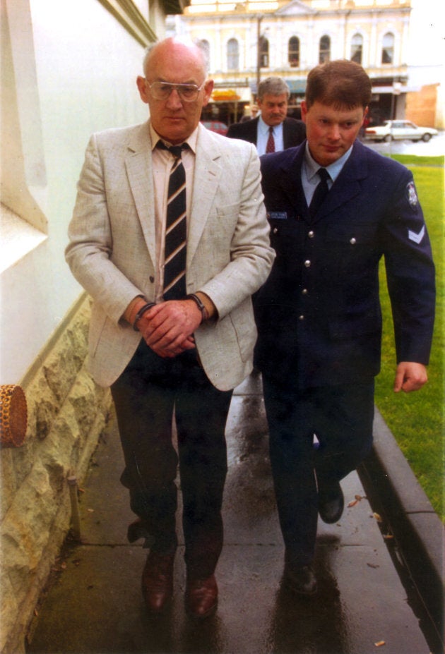 Gerald Ridsdale, a former Catholic priest , outside Warrnambool County Court in 2004