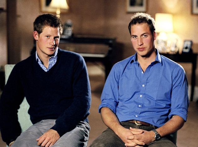 Prince Harry (left) and Prince William announcing a pop concert and memorial service is to be held next year to mark the 10th anniversary of Diana, Princess of Wales's death.