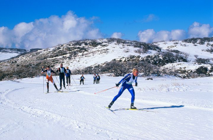 Contestants in Kangaroo Hoppet cross-country ski race.