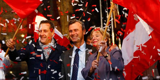 Austrian far right Freedom Party (FPOe) presidential candidate Norbert Hofer at a a final election rally in Vienna, Austria, May 20, 2016.