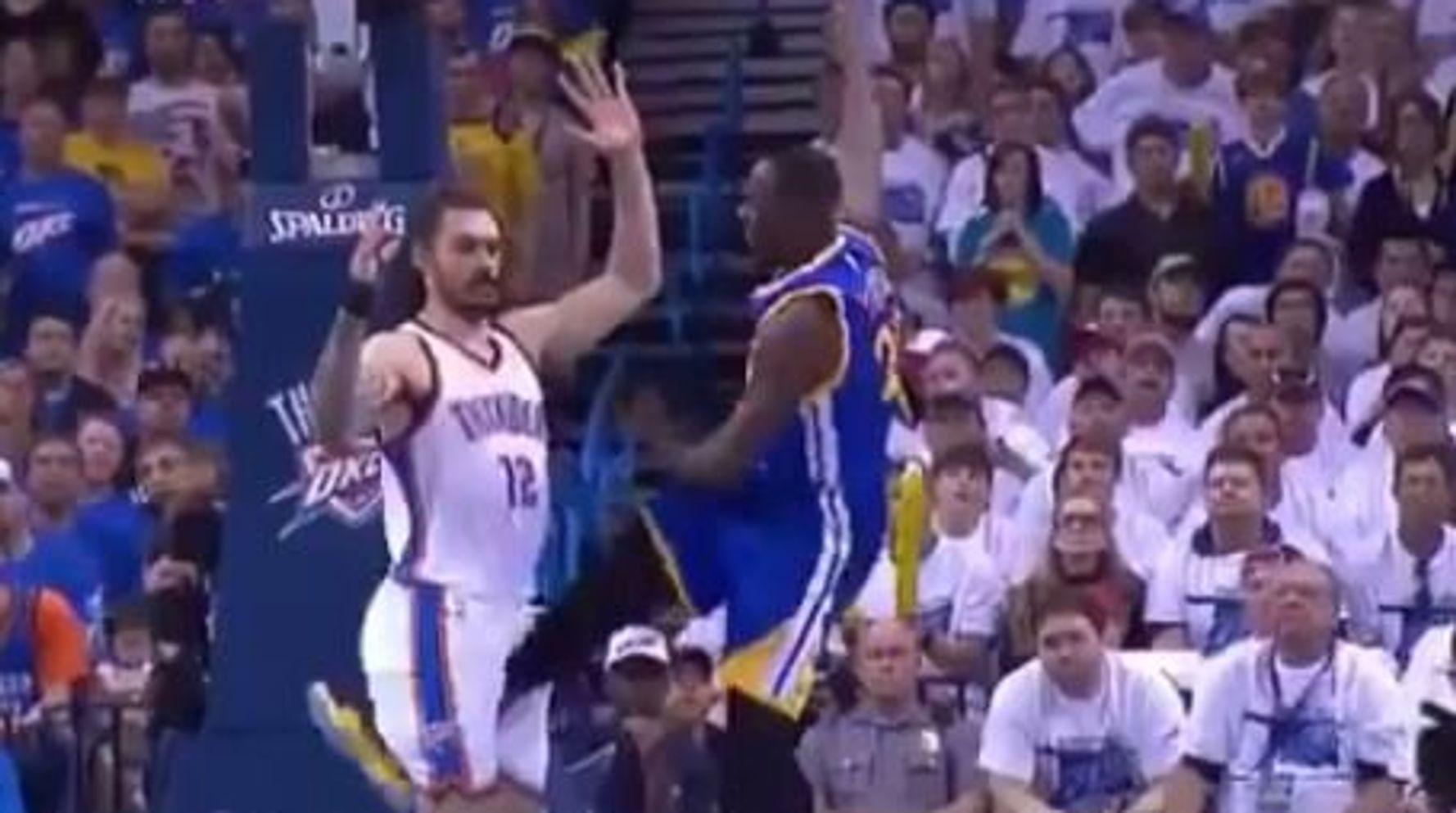 Draymond Green Nut Kick On Steven Adams Earns $25k Fine, No Suspension |  HuffPost Sport