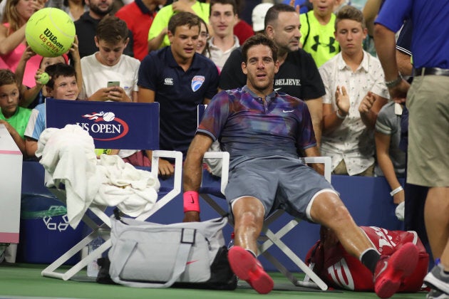 Juan Martin Del Potro battled illness and fatigue during his five-set win.