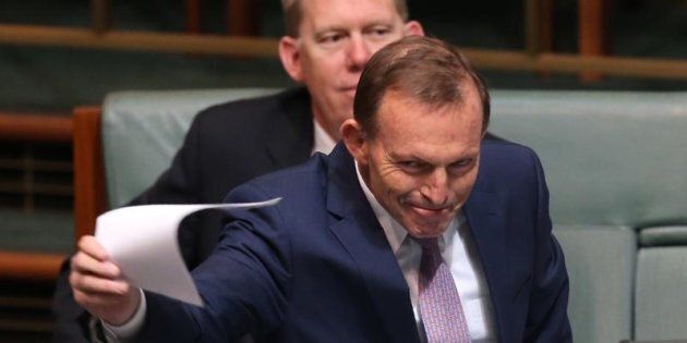 Tony Abbott rose in parliament to ask a question on trade