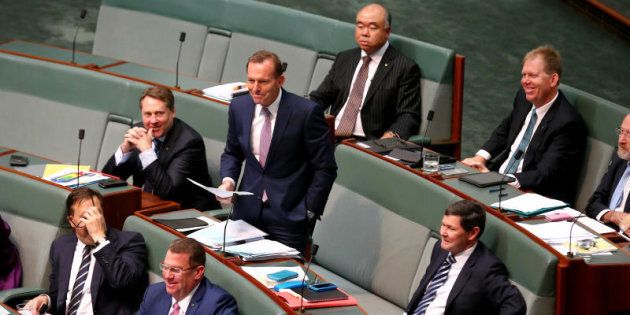 Former Prime Minister Tony Abbott has asked his first Dorothy Dixer since losing the Prime Ministership to Malcolm Turnbull