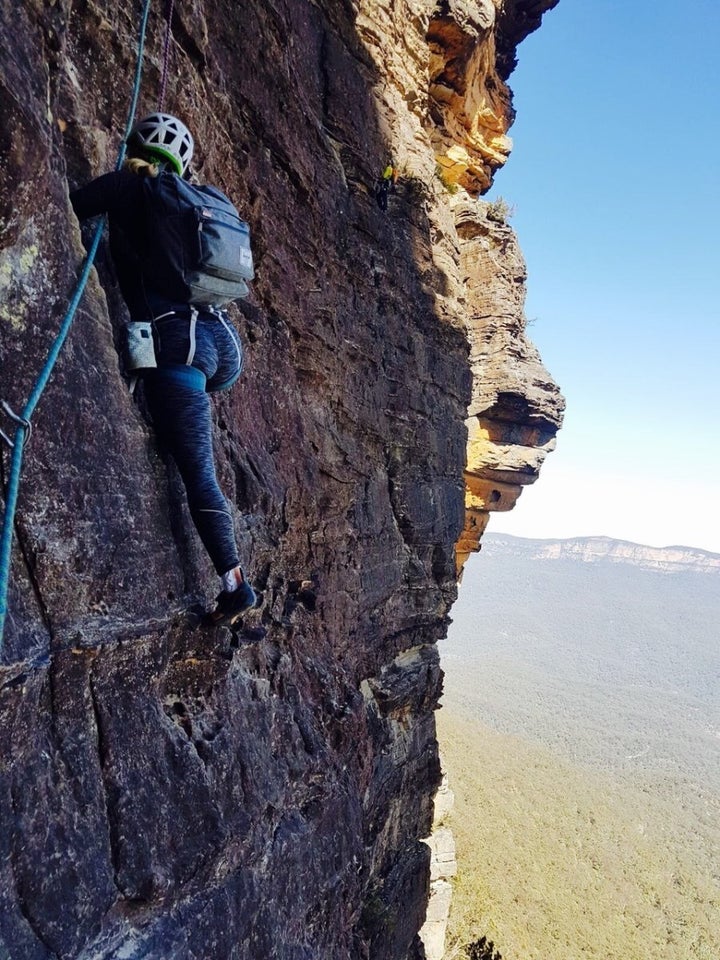 Cassie White on her recent climb.