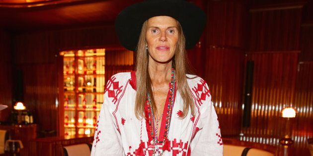 MILAN, ITALY - APRIL 18: Anna Dello Russo attends Lampoon cocktail and private dinner on April 18, 2015 in Milan, Italy. (Photo by Vittorio Zunino Celotto/Getty Images)