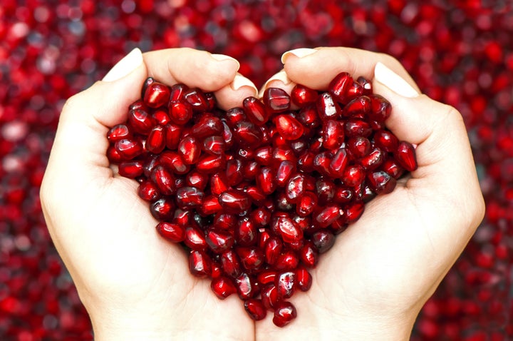 To easily remove the arils (the edible part of a pomegranate), cut the fruit in half, give it a gentle squeeze and beat it upside down with a wooden spoon into a bowl.