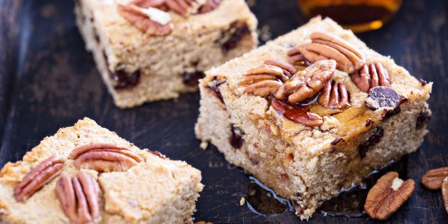 Pecan and chocolate chip blondies. YES.