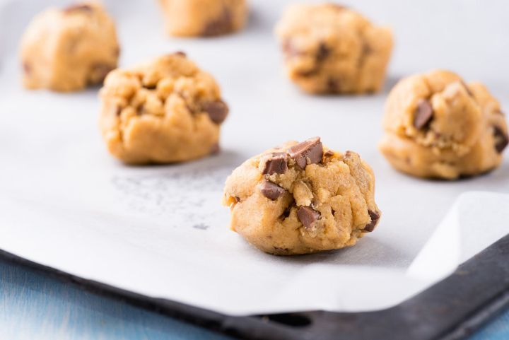 You could even bake this chickpea cookie dough to make cookies.