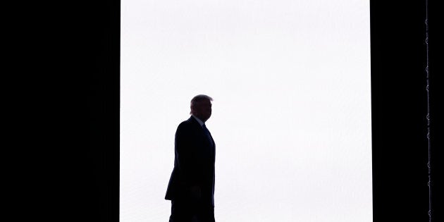 Republican U.S. presidential candidate Donald Trump appears onstage to introduce his wife Melania at the Republican National Convention in Cleveland, Ohio, U.S. July 18, 2016. REUTERS/Mark Kauzlarich