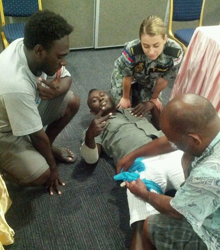 Taxi drivers are trained in first aid.