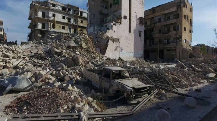 Scenes of wreckage in Aleppo, Syria