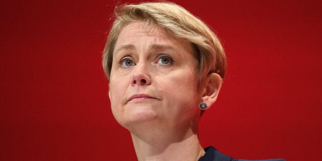 LIVERPOOL, ENGLAND - SEPTEMBER 28: Yvette Cooper, Chair of the Labour Party Refugee taskforce, addresses delegates in the main hall on day four of the Labour Party conference, on September 28, 2016 in Liverpool, England. On the last day of the annual Labour party conference, leader Jeremy Corbyn will deliver his keynote speech to delegates and rally members with a call for unity in preparation for a possible snap election next year. (Photo by Leon Neal/Getty Images)