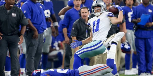 Cole Beasley made his sensational catch in the fourth quarter.