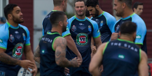 The NSW Blues, with main sponsor Victoria Bitter.