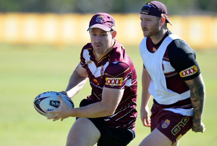 The Queensland Maroons, sponsored by XXXX beer.