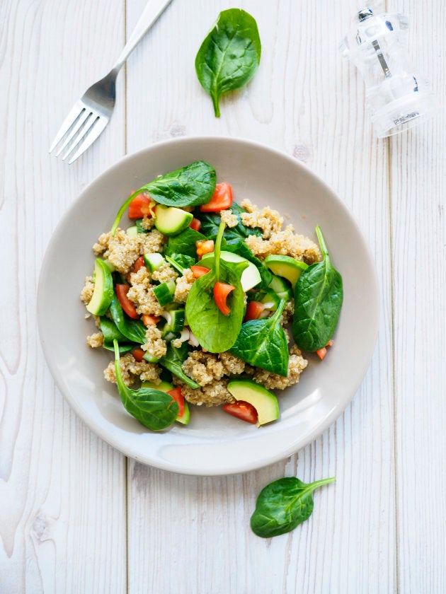 A half cup of cooked quinoa equals roughly 20 grams of carbohydrates.