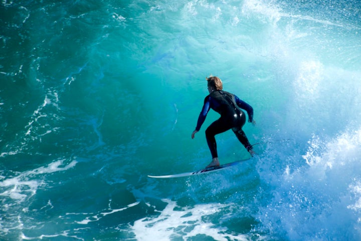 Surfing in Byron Bay, NSW