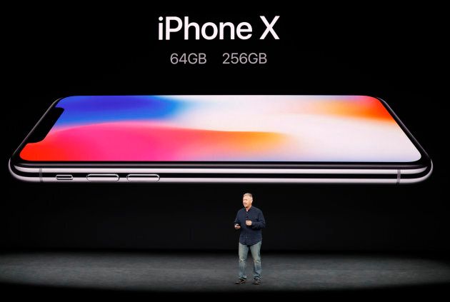 Apple Senior Vice President of Worldwide Marketing, Phil Schiller, introduces the iPhone X during a launch event in Cupertino, California.