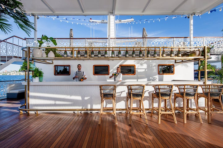 Zabotto-Bentley did the interior design for Seadeck, Sydney Harbour's new permanent floating venue.