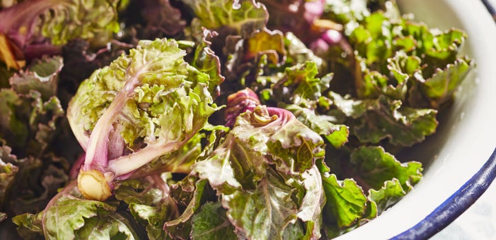 Kalettes are a cross between brussels sprouts and kale.