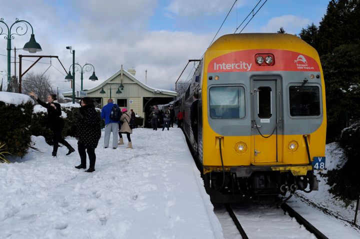 Blackheath train station, 90 mins west of Sydney in the Blue Mountains, July 2015.