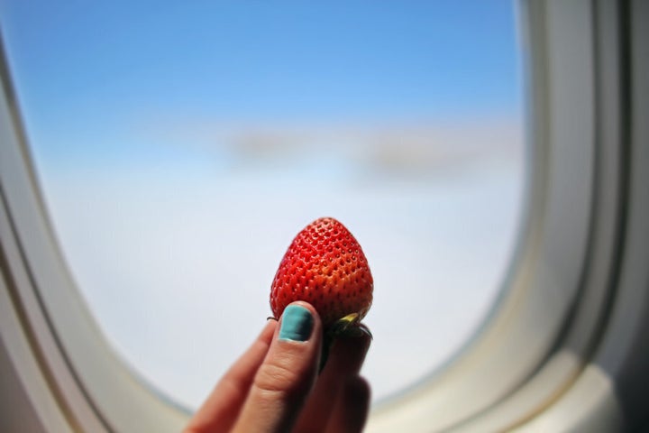 Berries are a great plane snack, just remember to eat all fruit before landing.