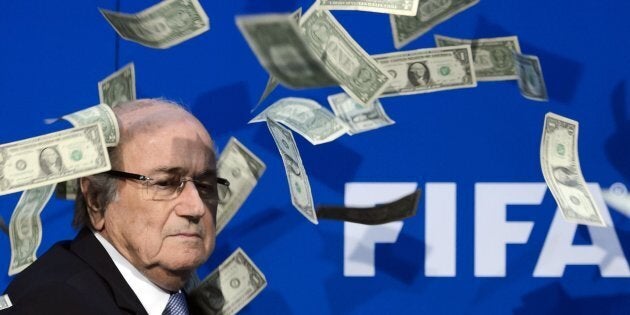 Sepp Blatter made it rain... Into his own bank account.