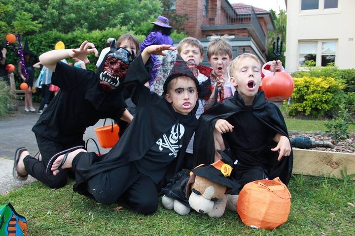 Kids in Australia love to dress up as spooks.