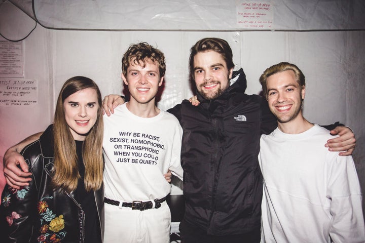 Cub Sport bandmates Zoe Davis, Tim Nelson, Dan Puusaari and Sam Netterfield.