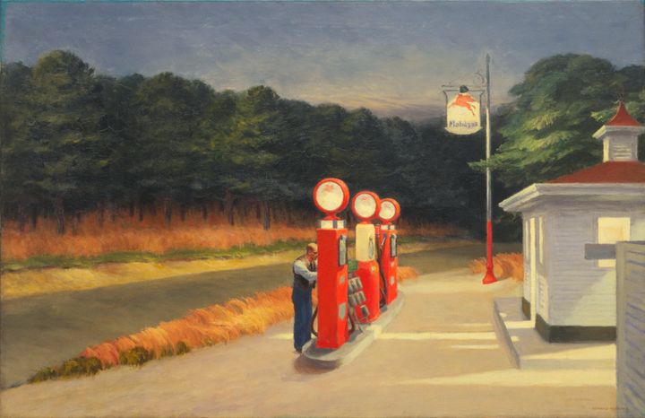 'Gas' (1940) by Edward Hopper (American, 1882-1967).