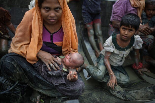 Many of the Rohingya refugees are children.